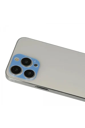 iPhone 13 Pro Max Rainbow Kamera Lens Koruma Cam - Mavi