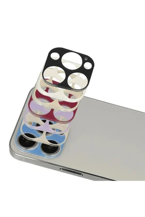 iPhone 13 Pro Max Rainbow Kamera Lens Koruma Cam - Mavi