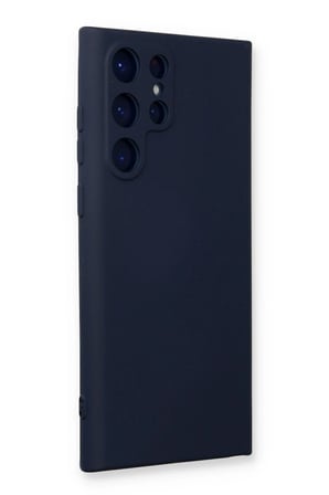 Samsung Galaxy S22 Ultra Kılıf Nano içi Kadife Silikon - Lacivert