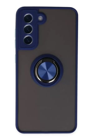 SamsungGalaxyS21FEKılıfMontrealYüzüklüSilikonKapak-Lacivert