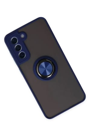 SamsungGalaxyS21FEKılıfMontrealYüzüklüSilikonKapak-Lacivert