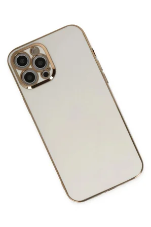 iPhone 12 Pro Max Kılıf Volet Silikon - Beyaz