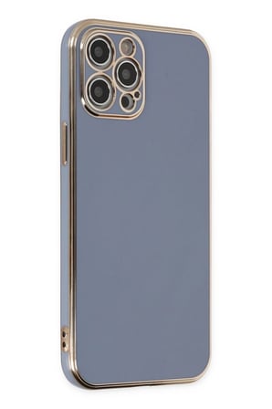 iPhone 12 Pro Max Kılıf Volet Silikon - Mavi