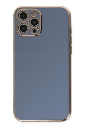 iPhone 12 Pro Max Kılıf Volet Silikon - Mavi