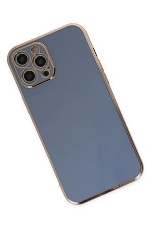 iPhone 12 Pro Max Kılıf Volet Silikon - Mavi