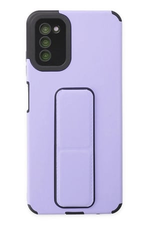 Samsung Galaxy A03S Kılıf Mega Standlı Silikon - Lila