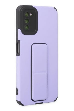 Samsung Galaxy A03S Kılıf Mega Standlı Silikon - Lila