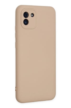 Samsung Galaxy A03 Kılıf Nano içi Kadife Silikon - Pudra