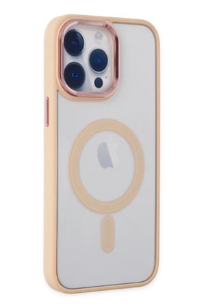 iPhone 14 Pro Kılıf Room Magneticsafe Silikon - Pudra