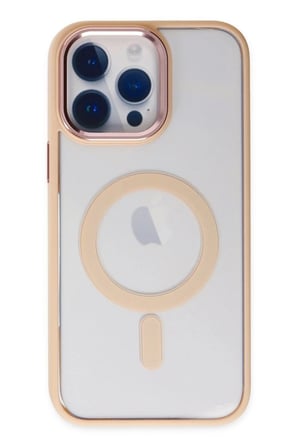 iPhone 14 Pro Kılıf Room Magneticsafe Silikon - Pudra