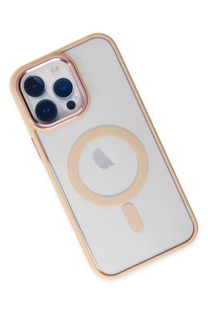 iPhone 14 Pro Kılıf Room Magneticsafe Silikon - Pudra