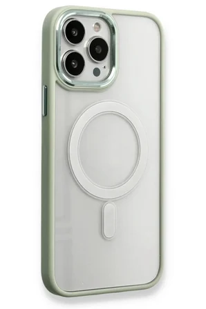 iPhone 14 Pro Max Kılıf Room Magneticsafe Silikon - Su Yeşili