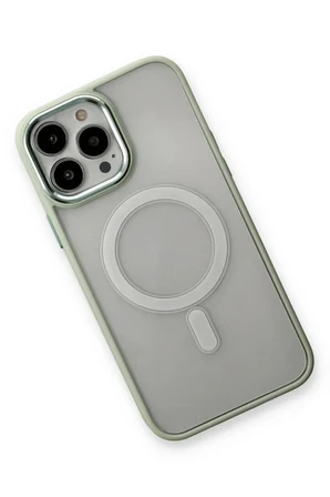 iPhone 14 Pro Max Kılıf Room Magneticsafe Silikon - Su Yeşili