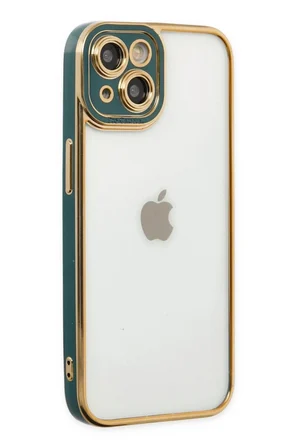 iPhone 14 Plus Kılıf Liva Lens Silikon - Yeşil