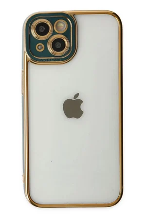 iPhone 14 Plus Kılıf Liva Lens Silikon - Yeşil