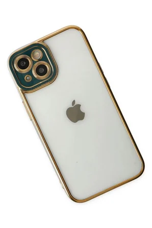 iPhone 14 Plus Kılıf Liva Lens Silikon - Yeşil