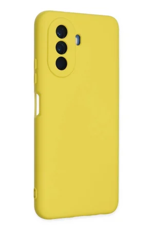Huawei Nova Y70 Kılıf Nano içi Kadife Silikon - Sarı