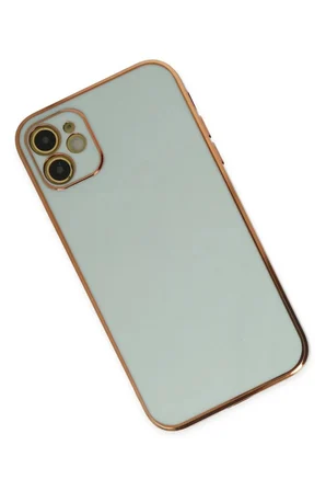 iPhone 12 Kılıf Volet Silikon - Açık Yeşil
