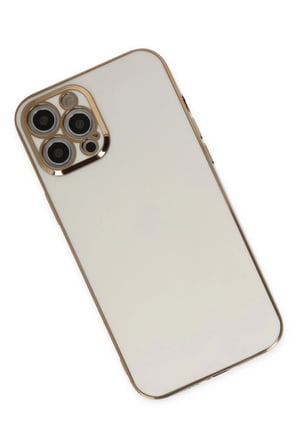 iPhone 12 Pro Kılıf Volet Silikon - Beyaz