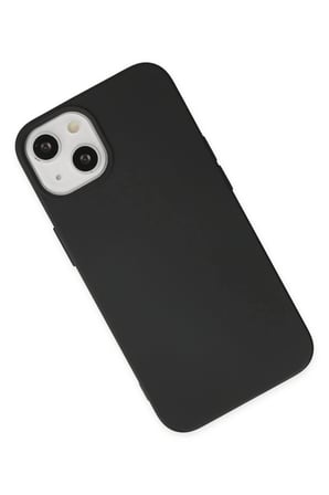 iPhone 14 Plus Kılıf Nano içi Kadife Silikon - Siyah