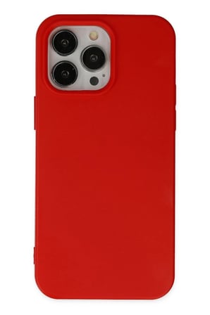 iPhone 14 Pro Kılıf Nano içi Kadife Silikon - Kırmızı