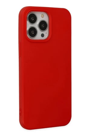 iPhone 14 Pro Kılıf Nano içi Kadife Silikon - Kırmızı