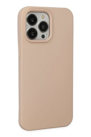 iPhone 14 Pro Max Kılıf Nano içi Kadife Silikon - Pudra
