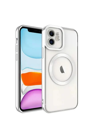   iPhone 11 Kılıf Kross Magneticsafe Kapak - Gümüş