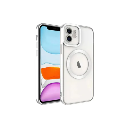   iPhone 11 Kılıf Kross Magneticsafe Kapak - Gümüş