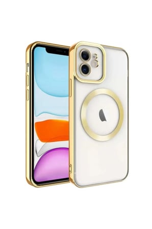 iPhone 11 Kılıf Kross Magneticsafe Kapak - Gold