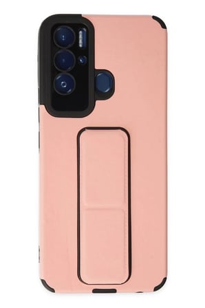 Tecno Pova Neo Kılıf Mega Standlı Silikon - Pudra