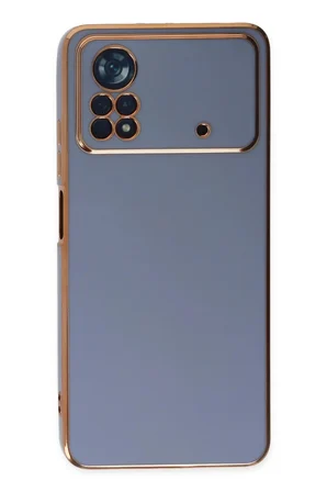 Poco X4 Pro 5G Kılıf Volet Silikon - Mavi