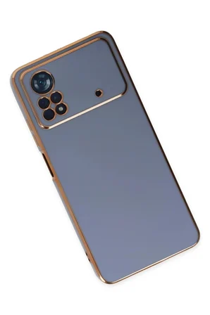 Poco X4 Pro 5G Kılıf Volet Silikon - Mavi