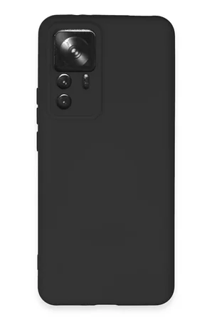 Mi 12T Pro Kılıf Nano içi Kadife Silikon - Siyah