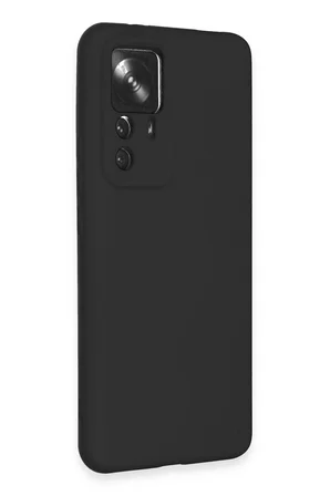 Mi 12T Pro Kılıf Nano içi Kadife Silikon - Siyah