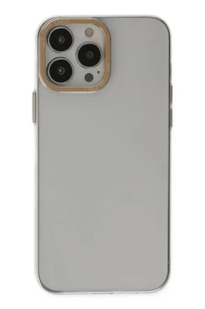 iPhone 13 Pro Kılıf Anka PC Sert Metal Kapak - Şeffaf