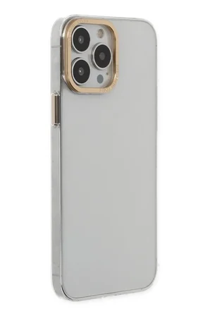 iPhone 13 Pro Kılıf Anka PC Sert Metal Kapak - Şeffaf