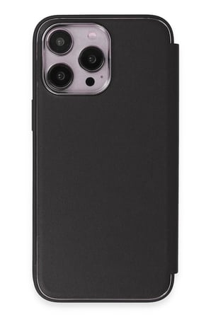 iPhone 14 Pro Kılıf Dolpin Kapaklı - Siyah