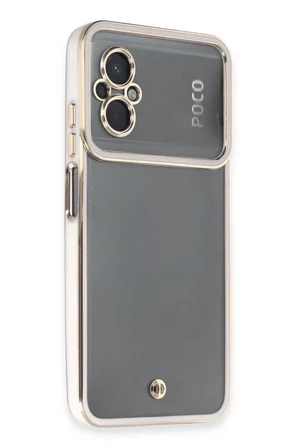 Poco M5 Kılıf Liva Lens Silikon - Beyaz