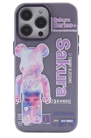 iPhone 14 Pro Max Kılıf  Desenli Kapak -  Mor - 1