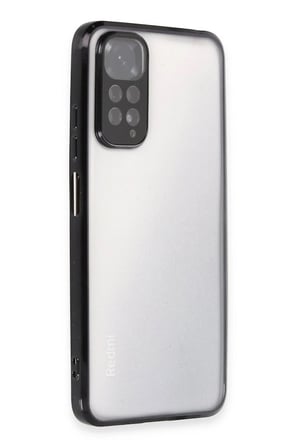 Redmi Note 11 Kılıf  Lensli Silikon - Siyah