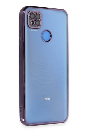 Redmi 9C Kılıf  Lensli Silikon - Mor