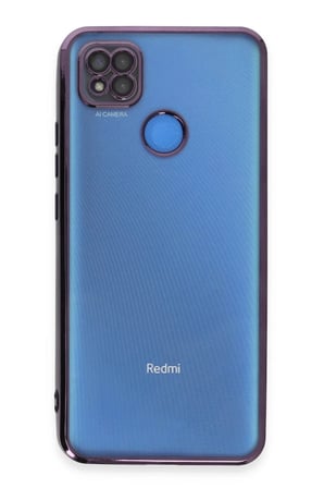Redmi 9C Kılıf  Lensli Silikon - Mor