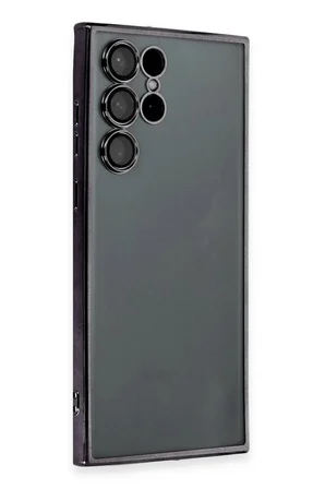 Samsung Galaxy S22 Ultra Kılıf  Lensli Silikon - Siyah