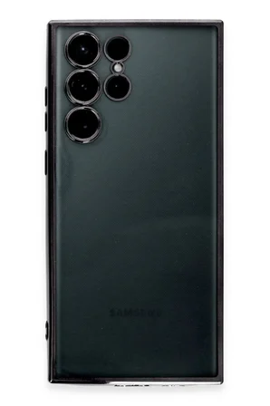 Samsung Galaxy S22 Ultra Kılıf  Lensli Silikon - Siyah