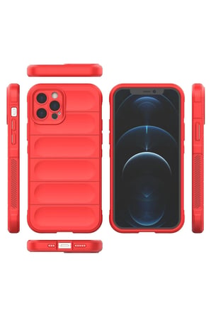 iPhone 12 Pro Kılıf Optimum Silikon - Kırmızı