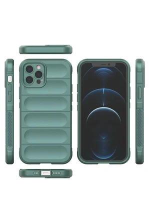 iPhone 12 Pro Kılıf Optimum Silikon - Koyu Yeşil