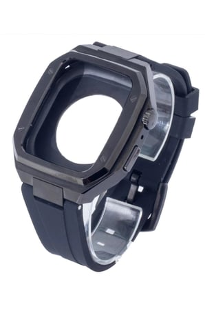 Watch 45mm KR402 Metal Kasa Silikon Kordon - Siyah