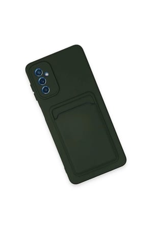 Samsung Galaxy A14 4G Kılıf Kelvin Kartvizitli Silikon - Koyu Yeşil