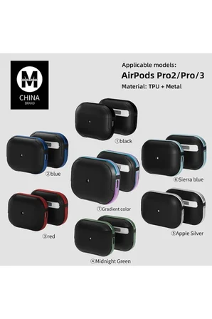 Airpods Pro 2 (2.nesil) MO-A8 Armor Kılıf - Siyah